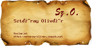 Sztáray Olivér névjegykártya